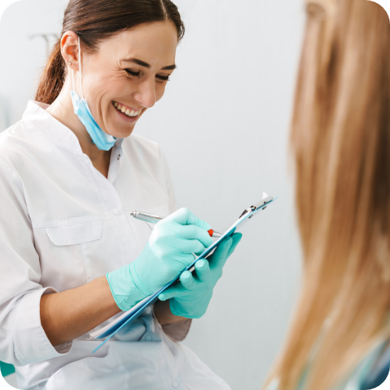 taking notes hygienist
