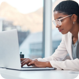 productive woman on laptop