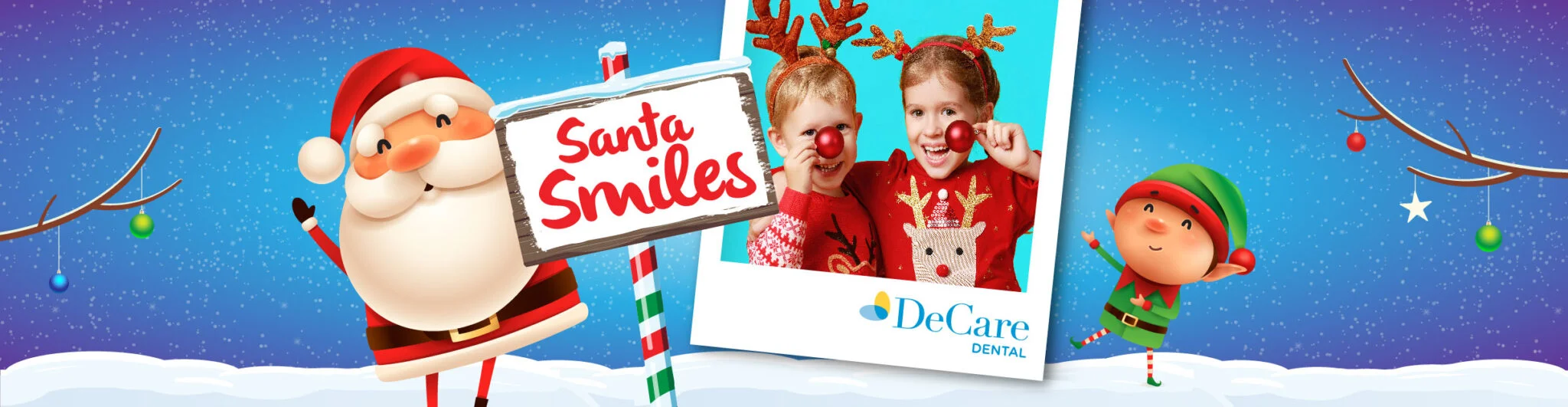 santa smiles banner